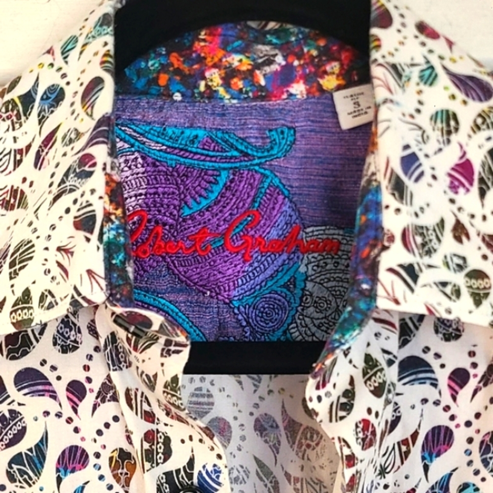 Robert Graham Multicolor Paisley Mens Button Down Shirt